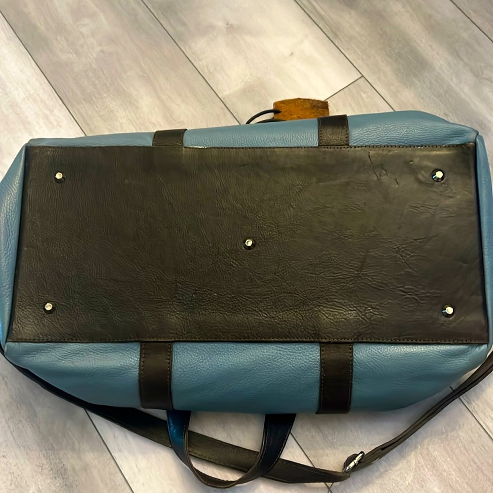 Valentina Italian leather weekend bag.